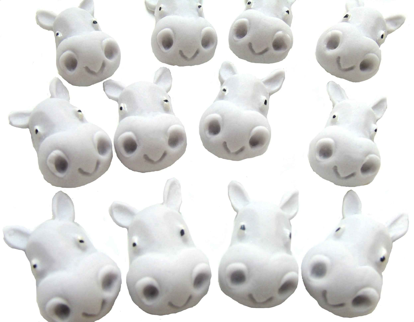 12 Hippo Faces Safari Birthday Baby Shower Cupcake Toppers