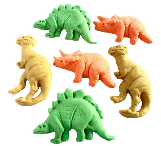 6 Mixed Novelty Large Dinosaurs Birthday Dino Cake Toppers
