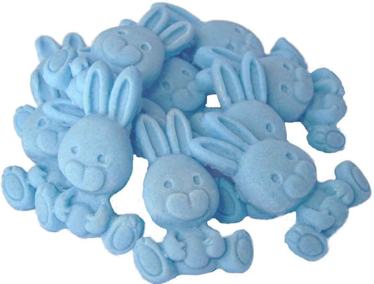 12 Easter Cupcake Toppers Coloured Cute Baby Rabbits
