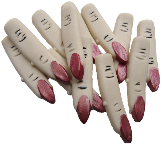 12 Vegan Halloween Cream Fingers Cupcake Cake Toppers Decoration