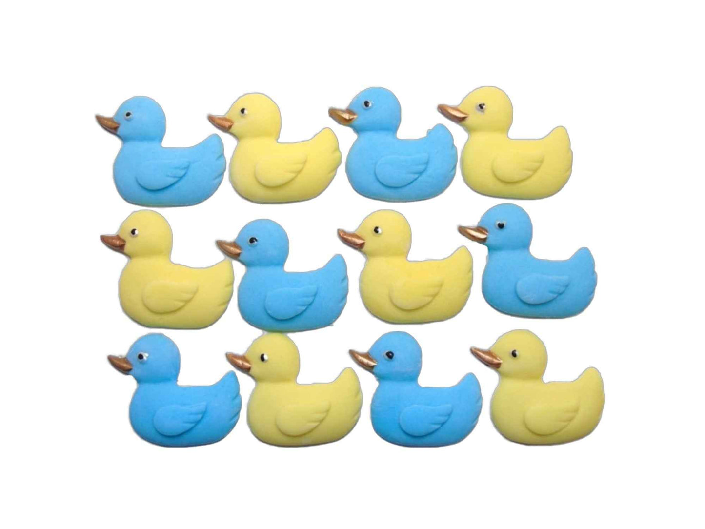 12 Handmade Baby Shower Ducks Edible Cake Cupcake Toppers