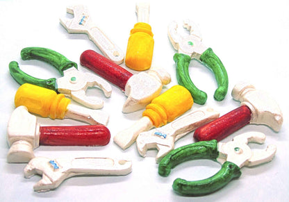 12 Work Tools  DIY Birthday Edible Cupcake Toppers