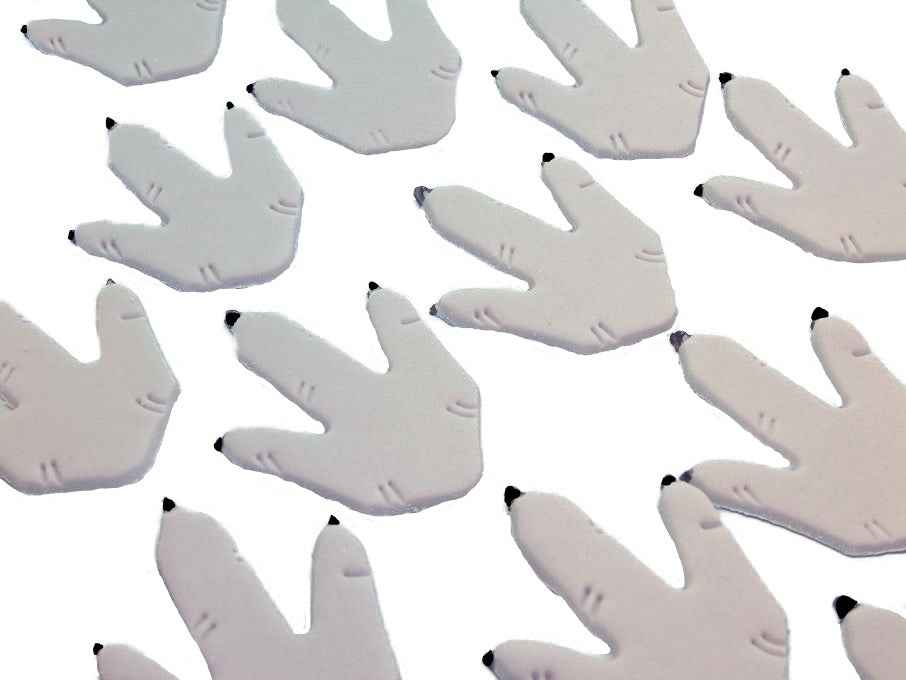 12 Novelty Dinosaurs Footprints Birthday Edible Cake Toppers