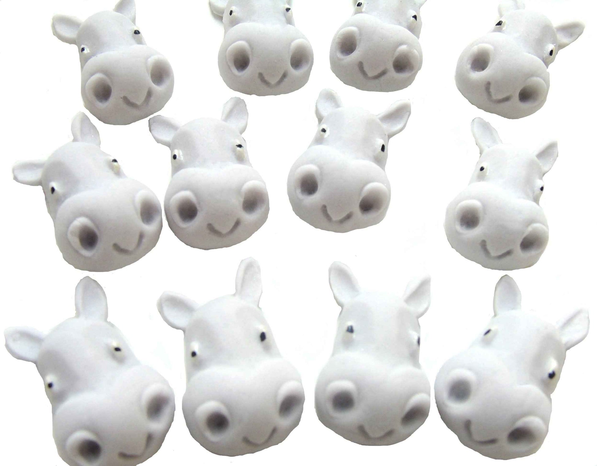 12 Hippo Faces Safari Birthday Baby Shower Cupcake Toppers