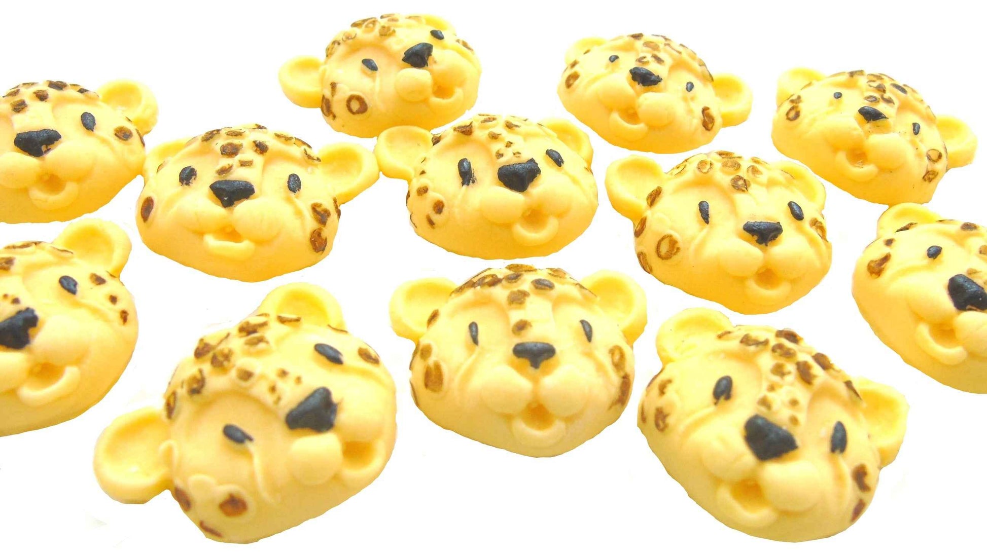 12 Leopard Faces Safari Birthday Baby Shower Cupcake Toppers