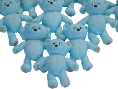 12 Vegan Coloured Sugar Paste Teddies Edible Teddy Cupcake Toppers