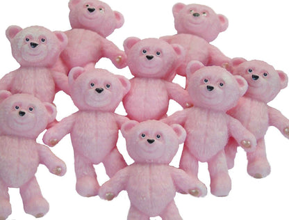 12 Vegan Coloured Sugar Paste Teddies Edible Teddy Cupcake Toppers