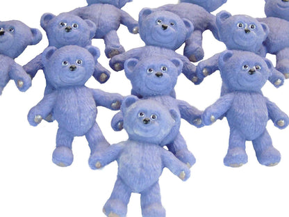 12 Vegan Coloured Sugar Paste Teddies Edible Teddy Cupcake Toppers