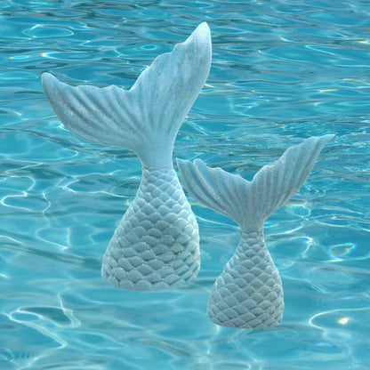 2 Mermaid Tails a Large & Small Birthday Edible Cake Toppers