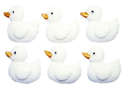 White Large Ducks Baby shower Christening Vegan Cupcake Cake Decorations