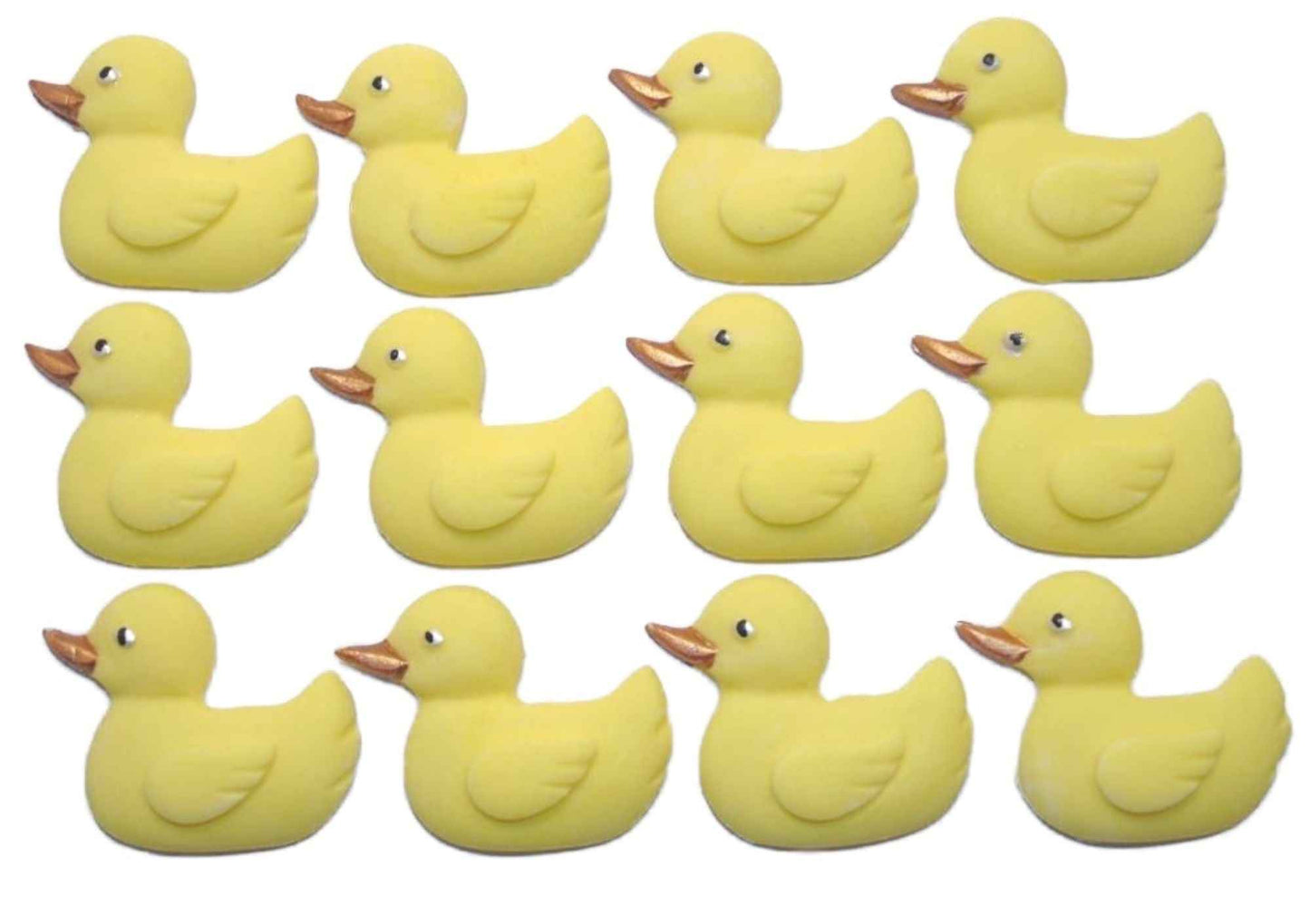 12 Handmade Baby Shower Ducks Edible Cake Cupcake Toppers