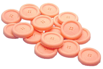 Pack 18 Round Coloured Buttons Cupcake Cake Toppers - Simply Toppers
