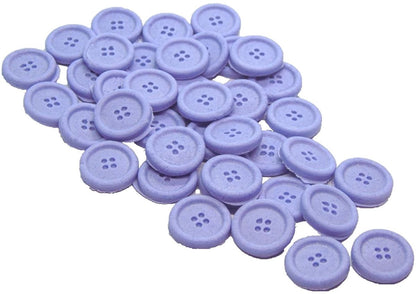 Pack 30 Purple Coloured Buttons Vegan Cupcake Toppers Cake Decorations