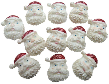 12 Santa's Father Christmas Cupcake Topper Decorations