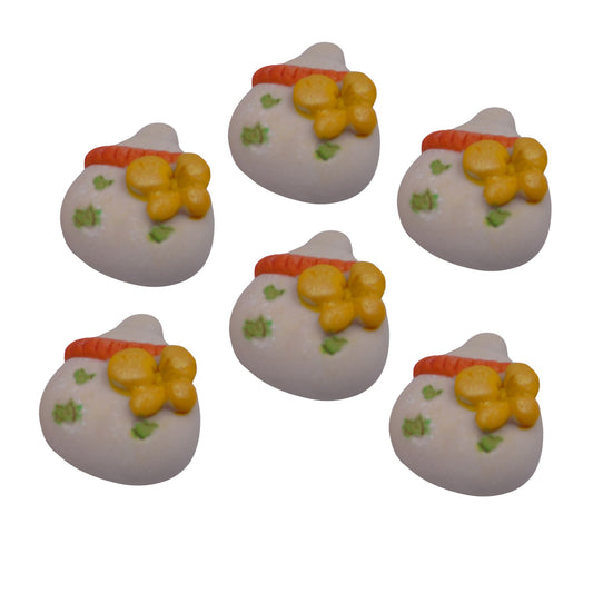 Edible baby bottle cupcake toppers set of 6 on a white background