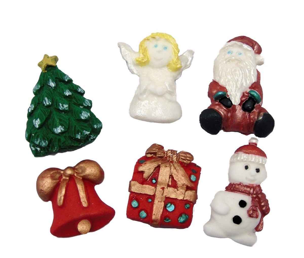 12 Mixed Set Christmas Edible Cupcake Cake Decorations