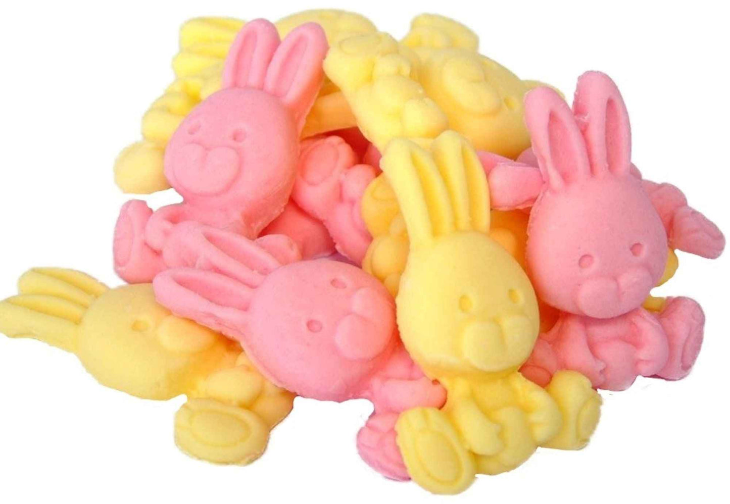 12 Easter Cupcake Toppers Coloured Cute Baby Rabbits