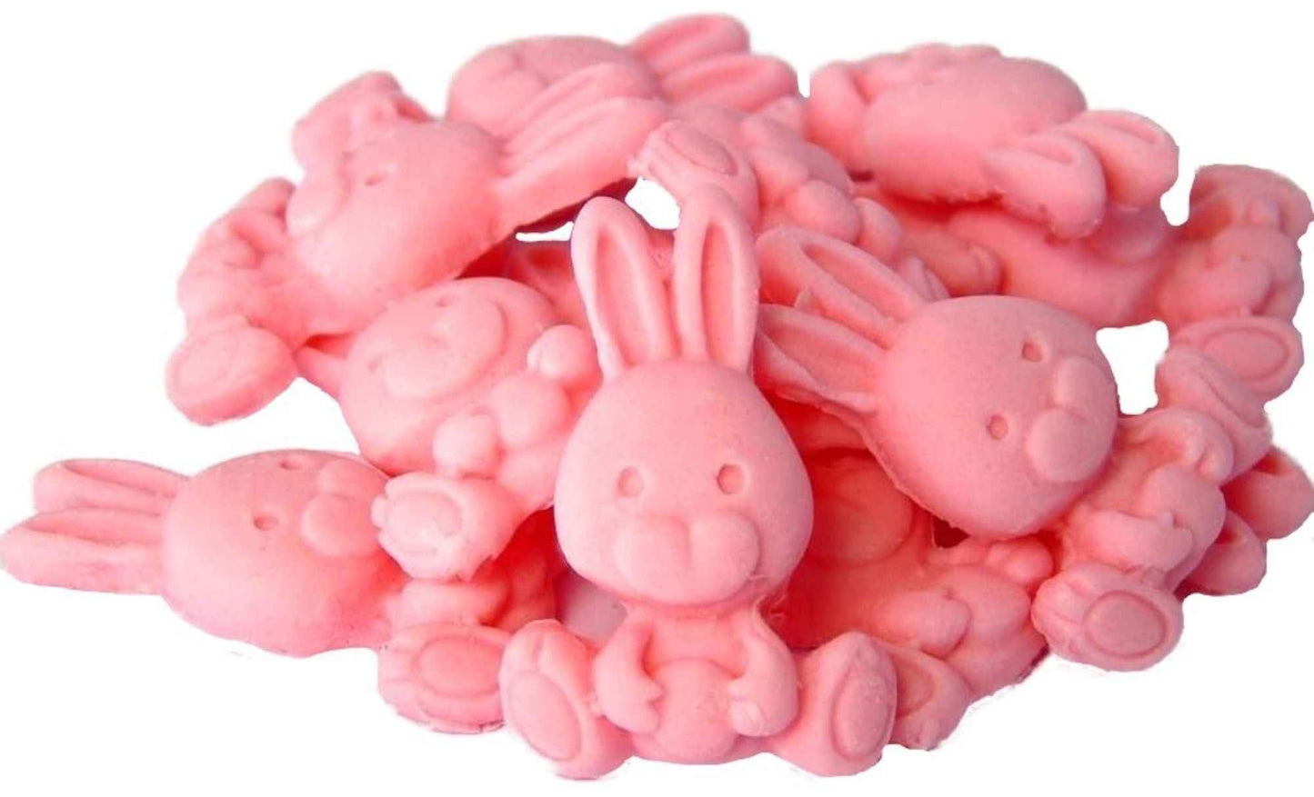 12 Easter Cupcake Toppers Coloured Cute Baby Rabbits
