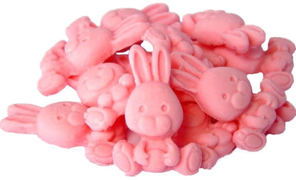 12 Easter Cupcake Toppers Coloured Cute Baby Rabbits