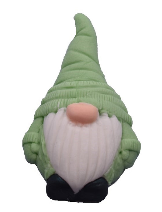 Green gnome with long haired beard cake topper edible decorations