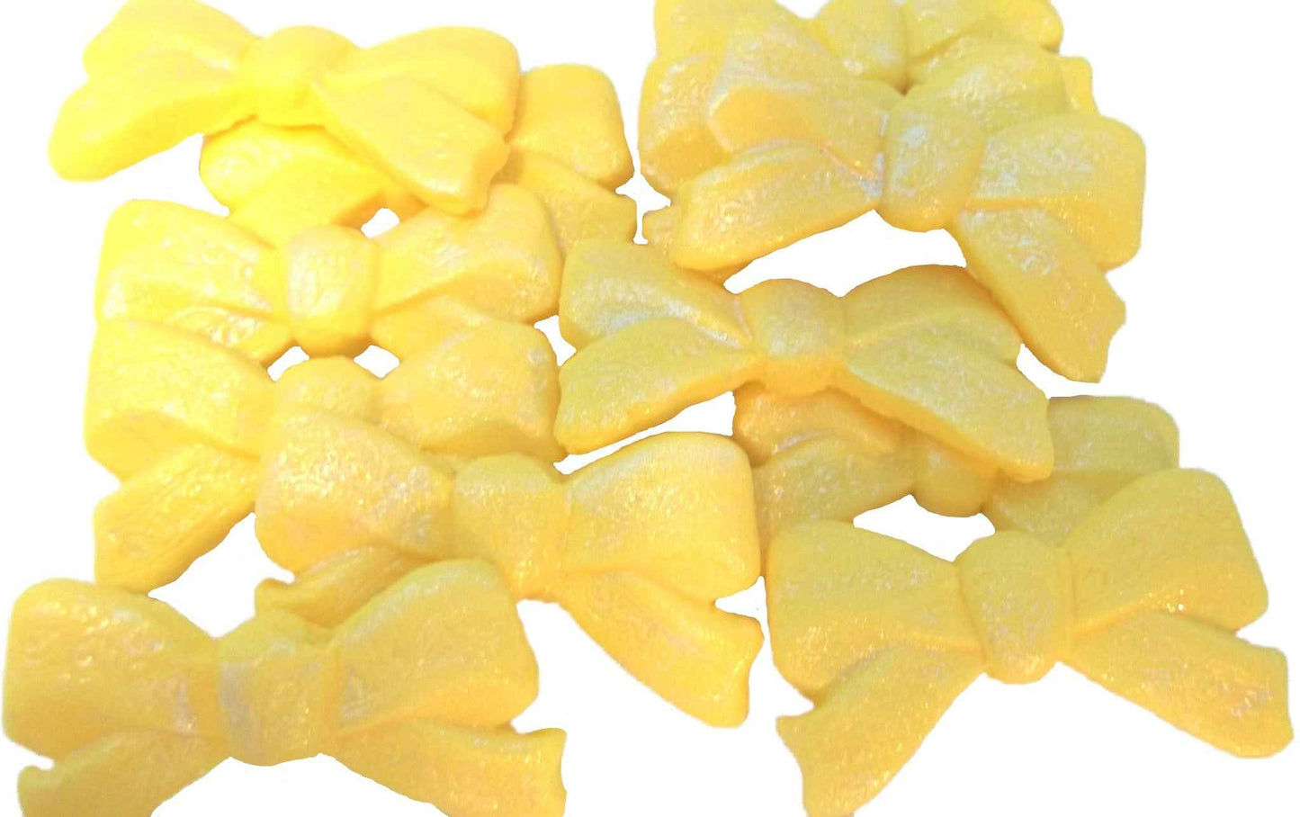 12 Glittered Bows Wedding Edible Cupcake Cake Toppers