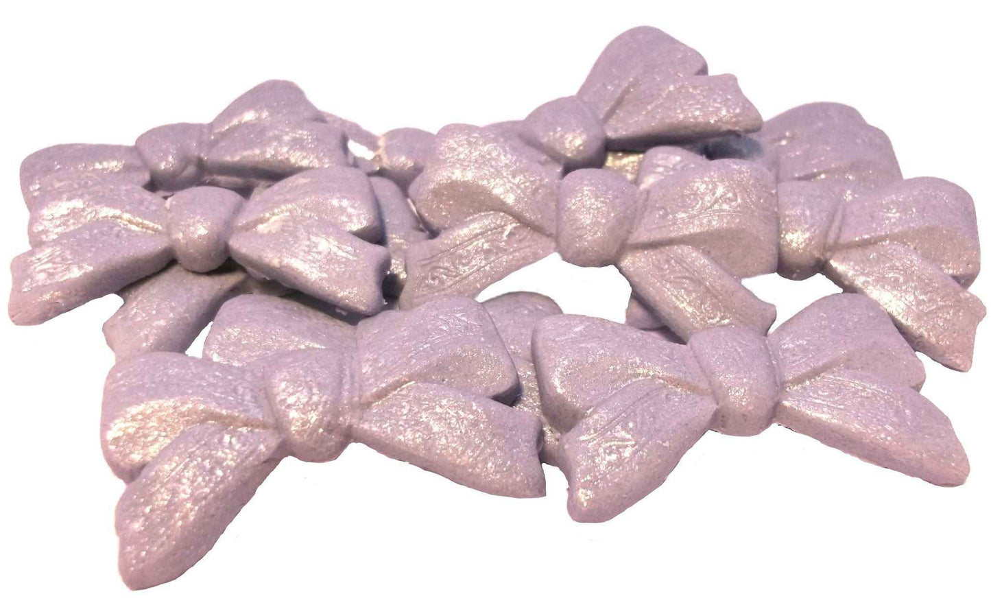 12 Glittered Bows Wedding Edible Cupcake Cake Toppers