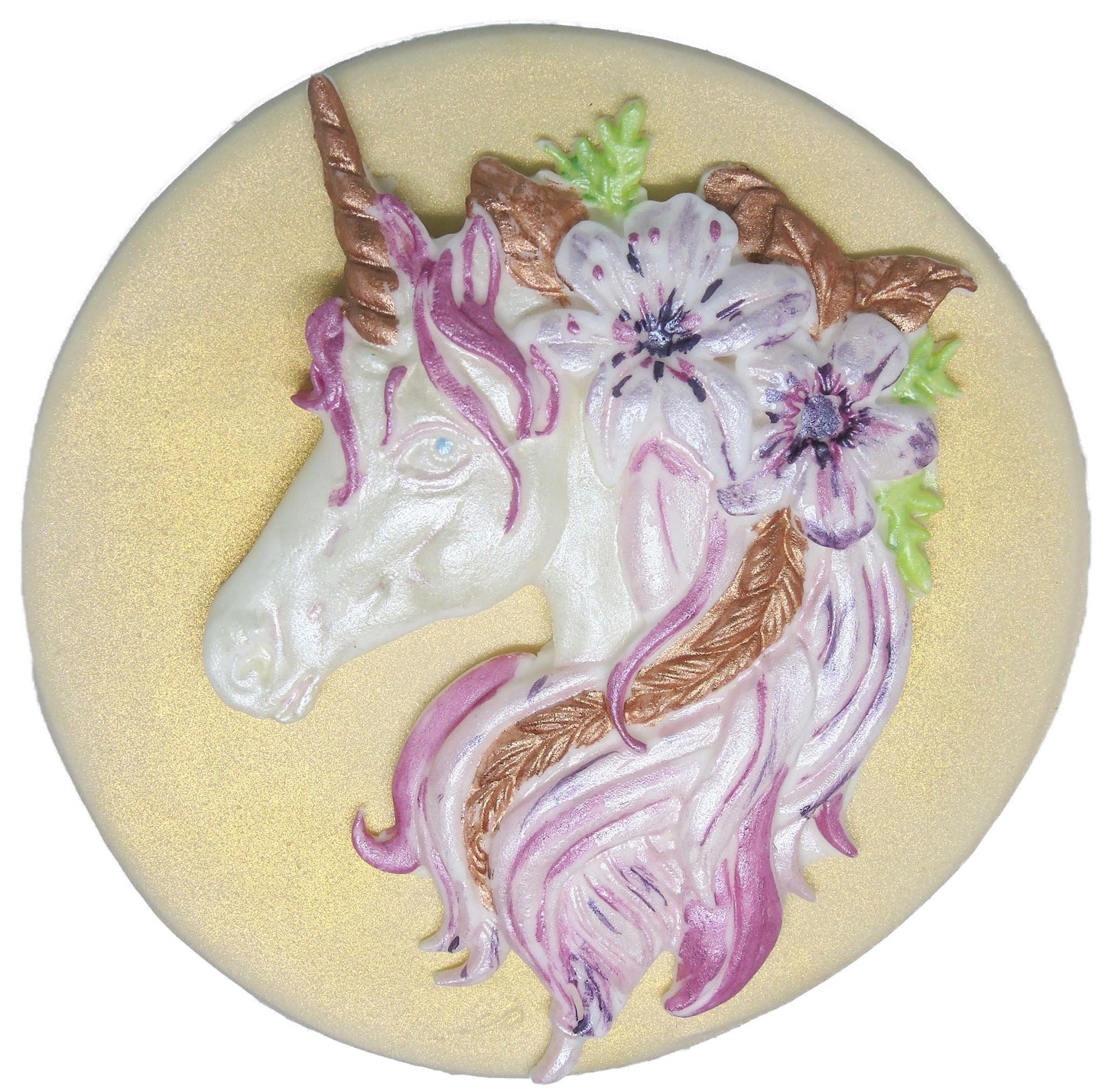 Large Unicorn 2 Piece Hand-Painted  Vegan Cake topper Decoration