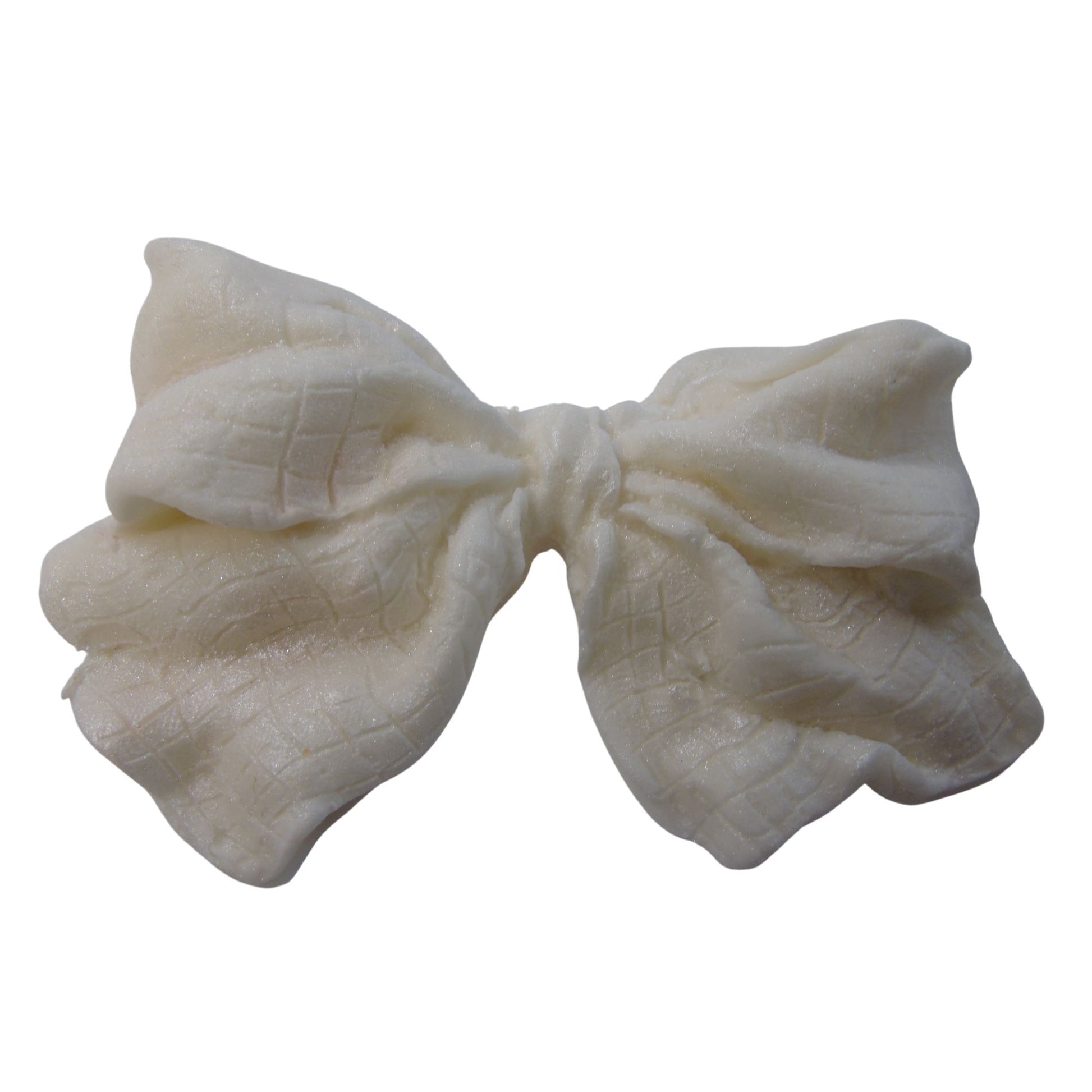 Very Large White Glittered Bow cake topper decorations