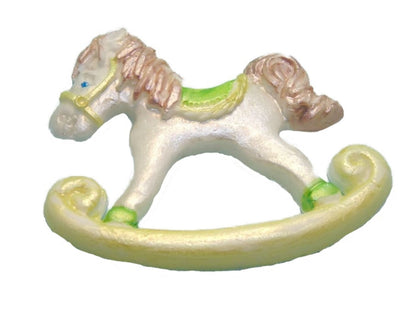 Yellow Rocking Horse Edible Birthday Vegan Cake Topper Decorations
