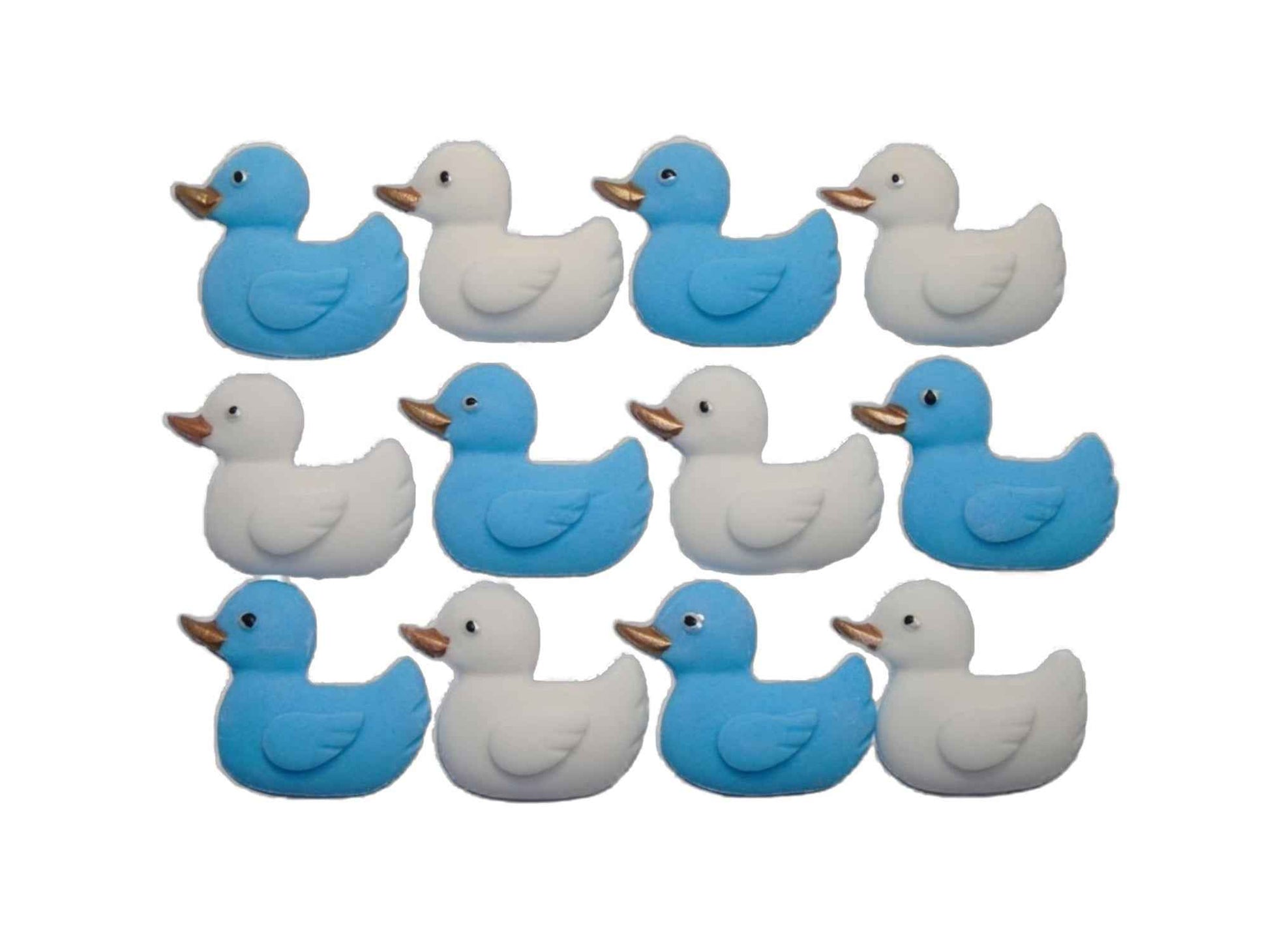 12 Handmade Baby Shower Ducks Edible Cake Cupcake Toppers