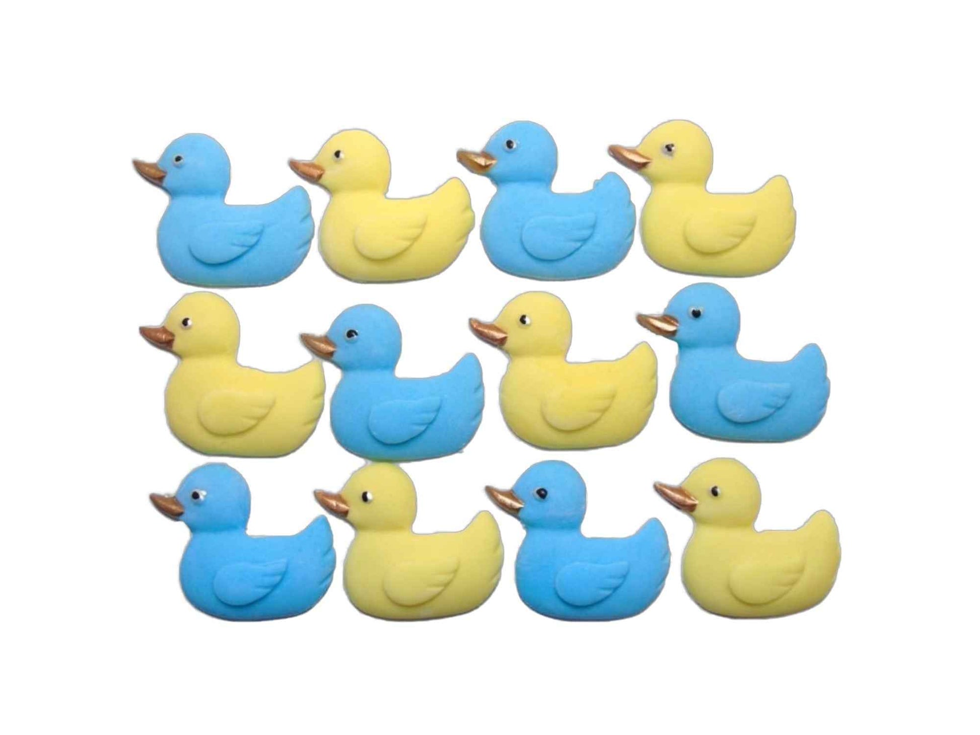 12 Handmade Baby Shower Ducks Edible Cake Cupcake Toppers