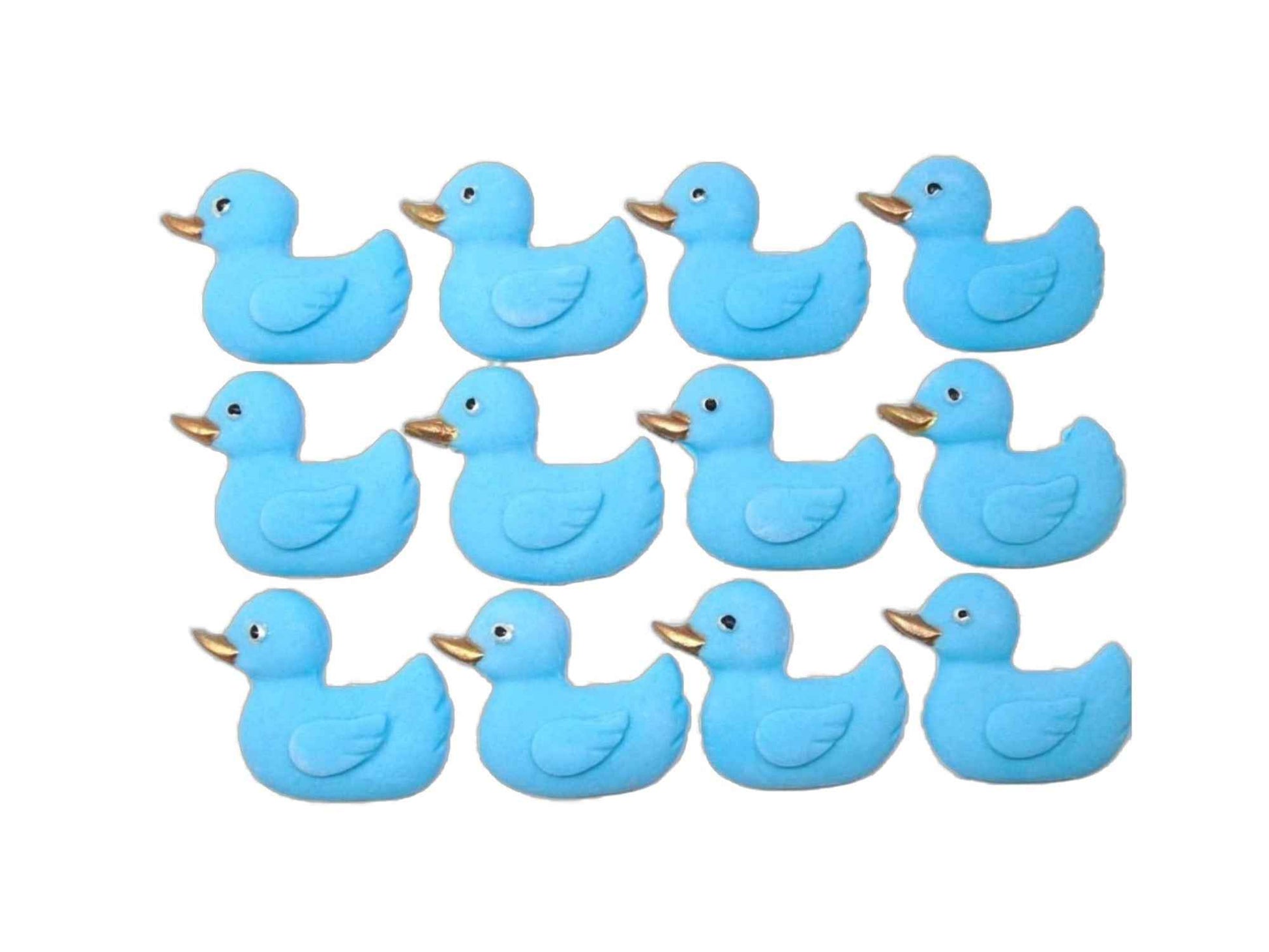 12 Handmade Baby Shower Ducks Edible Cake Cupcake Toppers