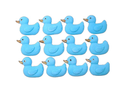 12 Handmade Baby Shower Ducks Edible Cake Cupcake Toppers