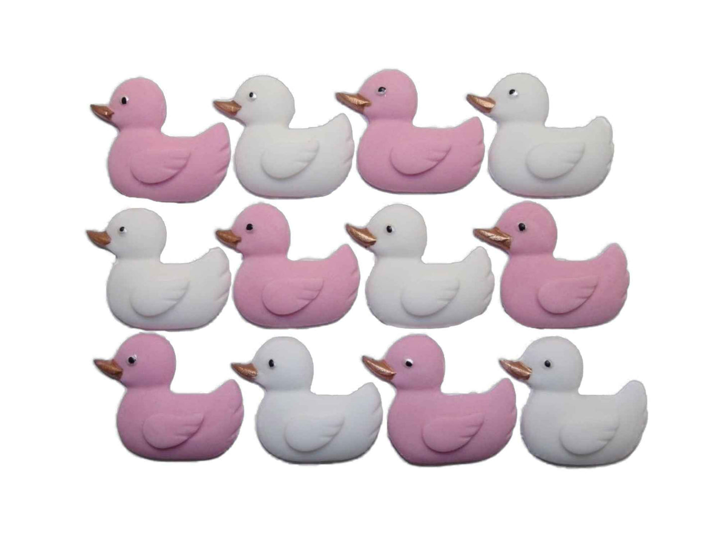12 Handmade Baby Shower Ducks Edible Cake Cupcake Toppers