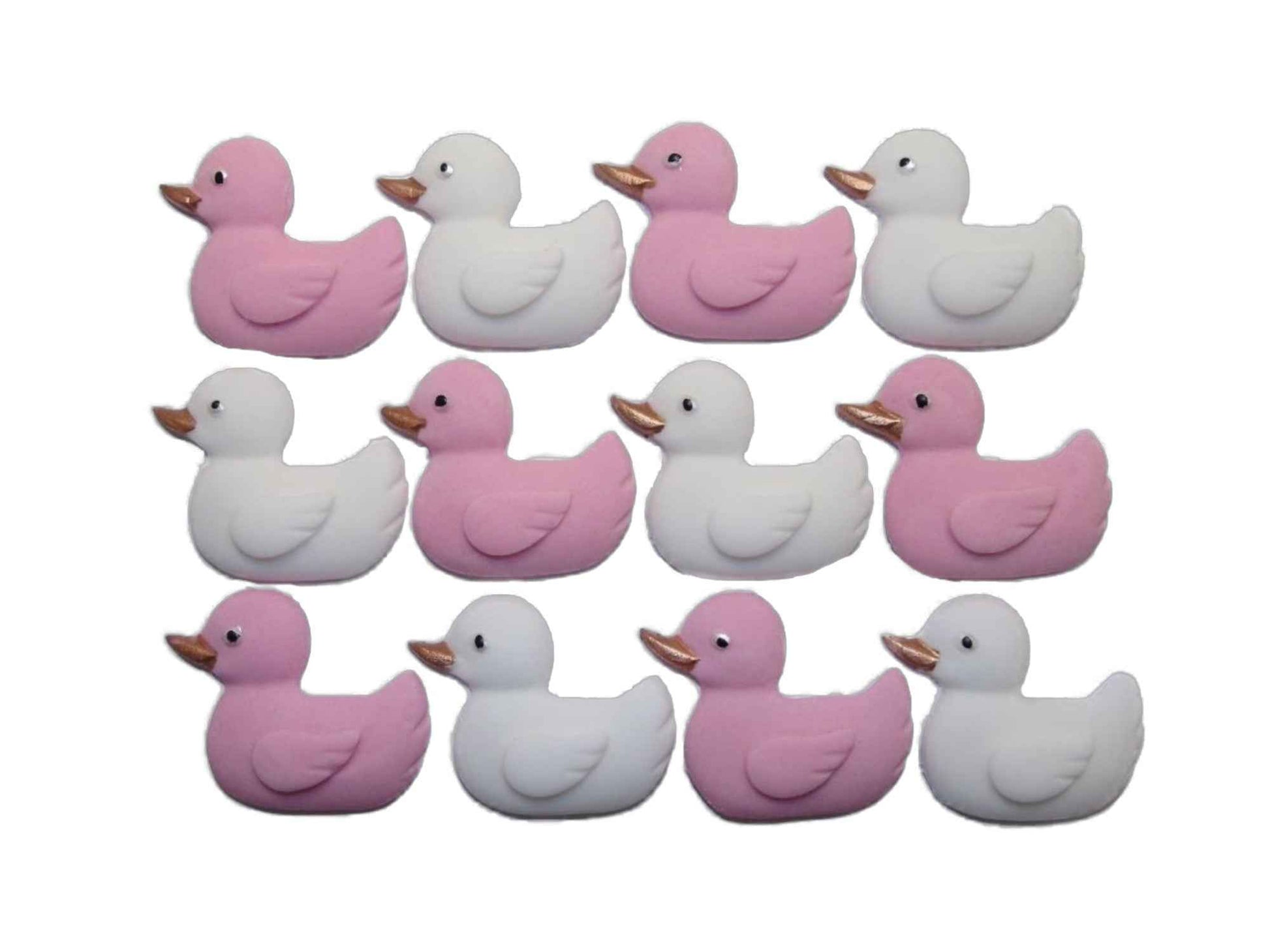 12 Handmade Baby Shower Ducks Edible Cake Cupcake Toppers