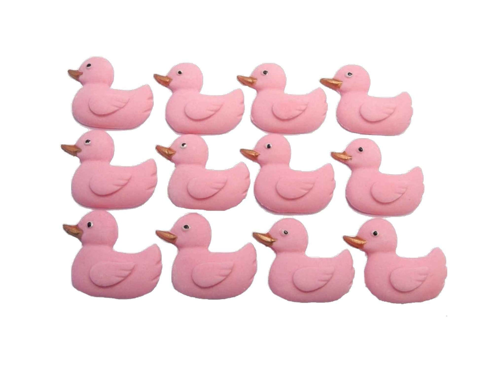 12 Handmade Baby Shower Ducks Edible Cake Cupcake Toppers