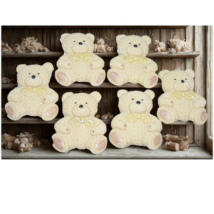 6 Coloured Baby Teddys Baby Shower Cupcake Cake Toppers