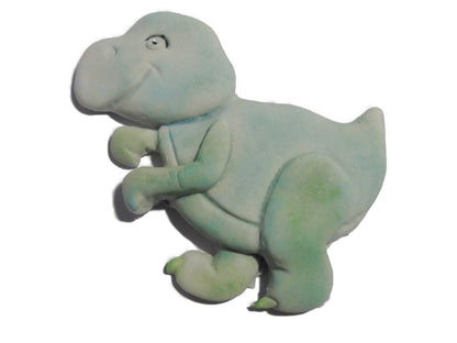 Single extra large dinosaur cake topper on a wooded natural background image