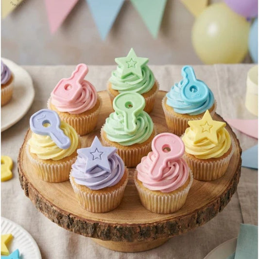 Unique Life Size Teething Ring Star Cake Toppers for Baby Showers