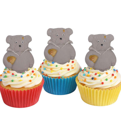 Set Sport Teddies Edible Vegan Birthday Fathers Day Cupcake Toppers - Simply Toppers