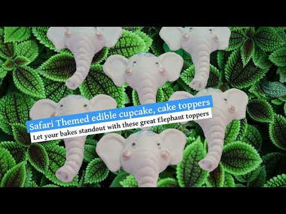 Elephant Birthday Cupcake Decorations - 12 Fun Party Picks for Baby Showers