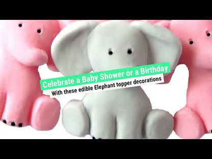 6 Cute Baby Elephant Cake Toppers for Baby Showers and Cupcakes