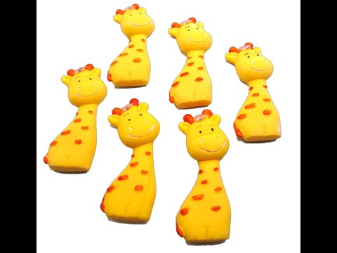 6 Upright Giraffes Edible Cupcake Cake Decorations for Fun Giraffe Cake Toppers