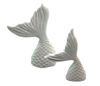 2 Mermaid Tails a Large & Small Birthday Edible Cake Toppers